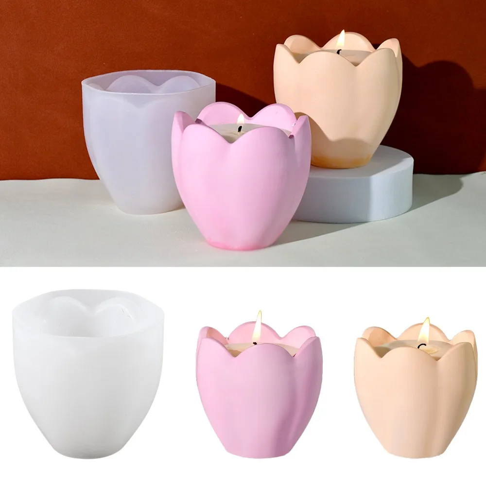 Soap Making Formula - Tulip Candle Holder Silicone Moulds Flower