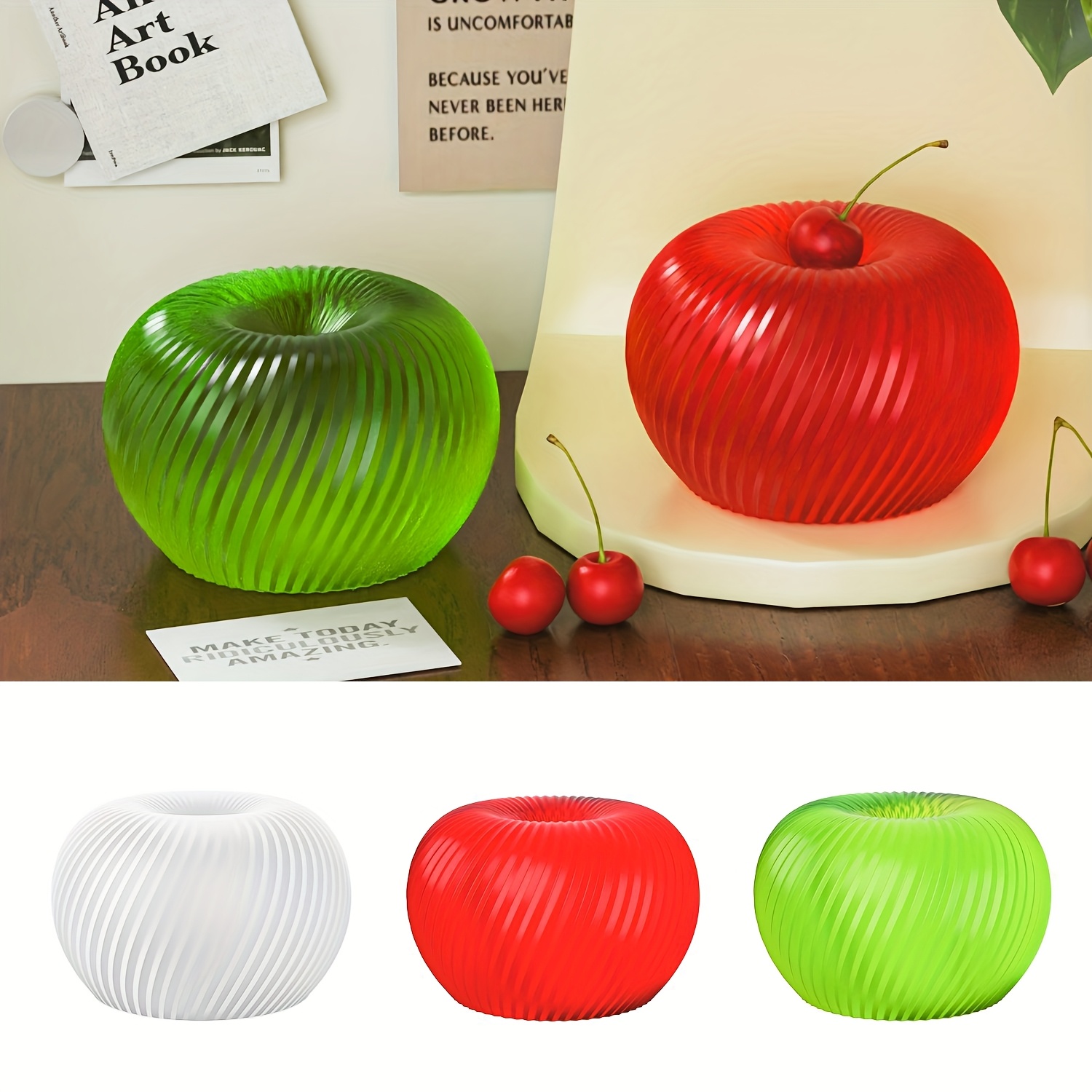 Soap Making Formula - A trendy red apple silicone mold