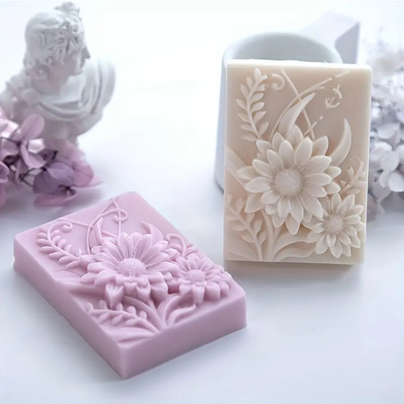 3D Flower Square Soap Silicone - Soap Making Formula review and price