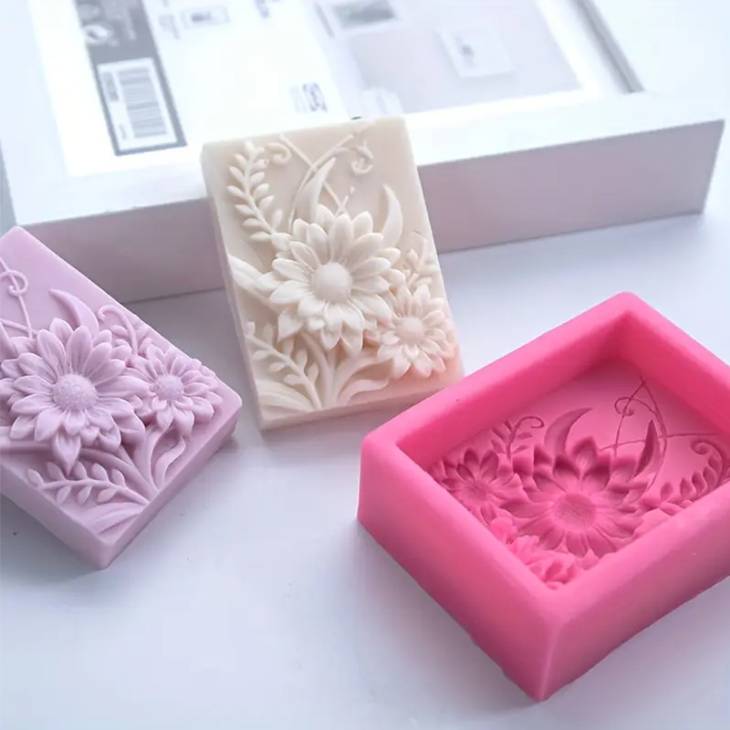 3D Flower Square Soap Silicone - Soap Making Formula review and price