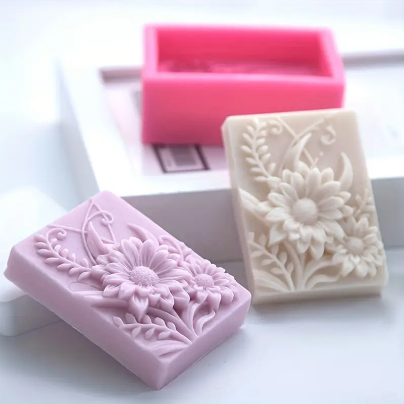 3D Flower Square Soap Silicone - Soap Making Formula review and price