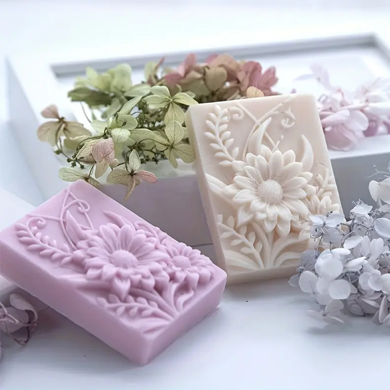 3D Flower Square Soap Silicone - Soap Making Formula review and price