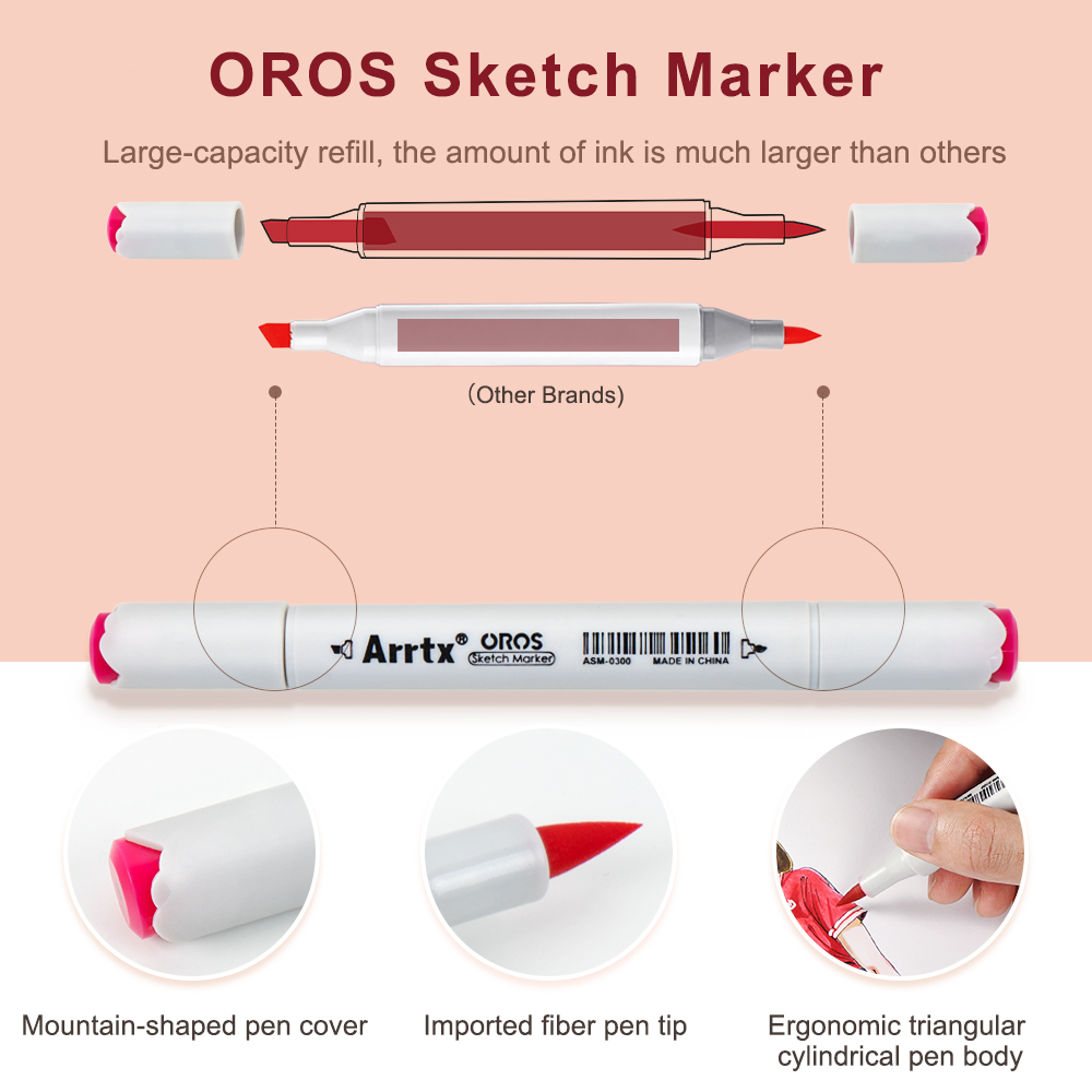 Arrtx Oros 66 Pastel Colors Al - Copic Marker Sketch review and price